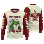 Oklahoma Sooners Sweater Customized Grinch Fierce Crimson Best Selling