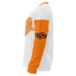 Oklahoma State Cowboys Sweater Custom Heart Sketch Orange White Best Selling