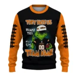 Oklahoma State Cowboys Sweater Personalized Grinch Fierce Orange Best Selling