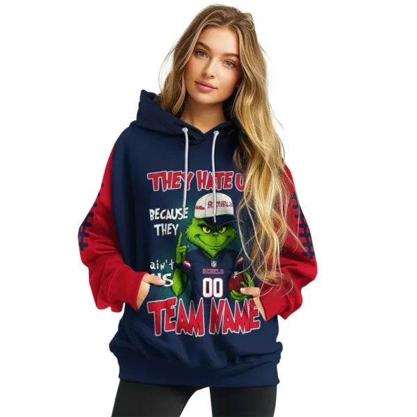 Ole Miss Rebels Hoodie Customized Grinch Fierce Red High Quality