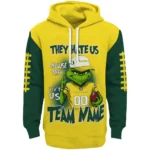 Oregon Ducks Hoodie Customized Grinch Fierce Green Best Selling