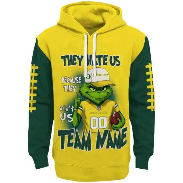 Oregon Ducks Hoodie Customized Grinch Fierce Green Best Selling