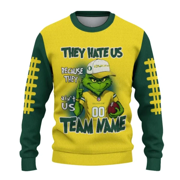 Oregon Ducks Sweater Custom Grinch Fierce Green Best Selling