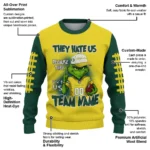 Oregon Ducks Sweater Custom Grinch Fierce Green Best Selling