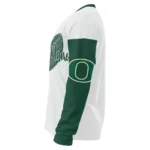 Oregon Ducks Sweater Customized Heart Sketch Green White Best Selling