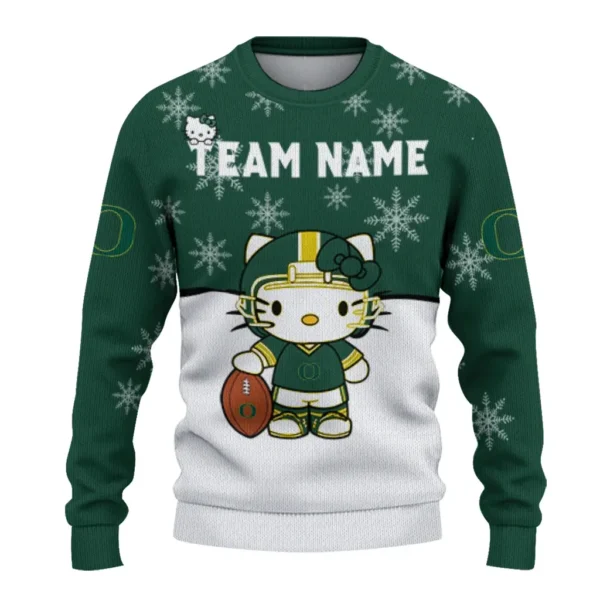 Oregon Ducks Sweater Customized Hello Kitty Green Best Selling