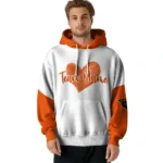 Oregon State Beavers Hoodie Customized Scribble Heart Orange White Best Selling
