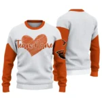 Oregon State Beavers Sweater Personalized Heart Sketch Orange White Best Selling