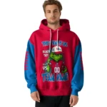 Philadelphia 76ers Hoodie Personalized Grinch Fierce Blue Best Selling