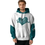Philadelphia Eagles Hoodie Customized Scribble Heart Green White Best Selling