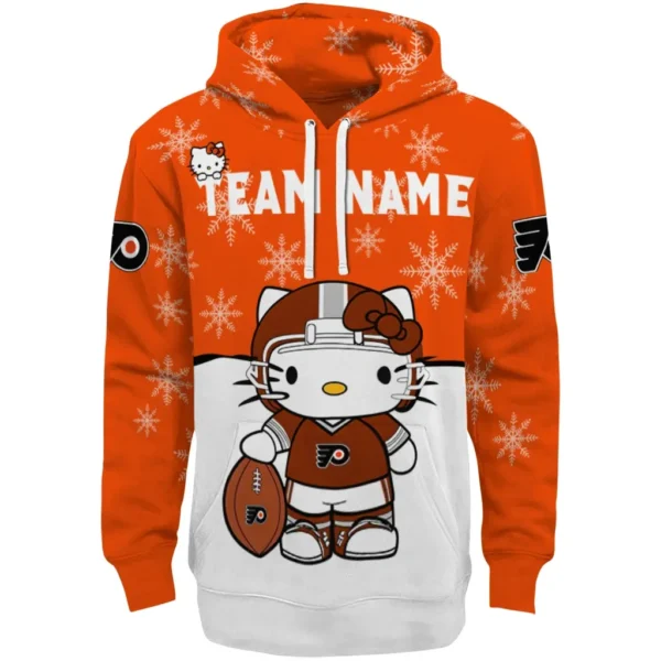Philadelphia Flyers Hoodie Customized Hello Kitty Orange Best Selling