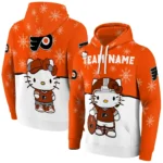 Philadelphia Flyers Hoodie Customized Hello Kitty Orange Best Selling