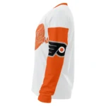 Philadelphia Flyers Sweater Custom Heart Sketch Orange White Best Selling