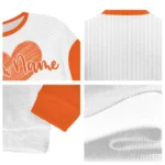Philadelphia Flyers Sweater Custom Heart Sketch Orange White Best Selling