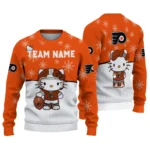 Philadelphia Flyers Sweater Custom Hello Kitty Orange Best Selling