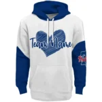 Philadelphia Phillies Hoodie Customized Scribble Heart Blue White Best Selling
