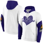 Phoenix Suns Hoodie Custom Scribble Heart Purple White Best Selling