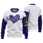 Phoenix Suns Sweater Customized Heart Sketch Purple White Best Selling