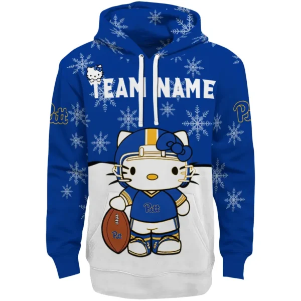 Pittsburgh Panthers Hoodie Custom Hello Kitty Royal Blue Best Selling