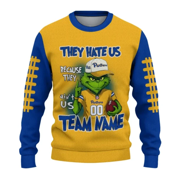 Pittsburgh Panthers Sweater Customized Grinch Fierce Royal Blue Best Selling