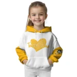Pittsburgh Penguins Hoodie Custom Scribble Heart Yellow White Best Selling