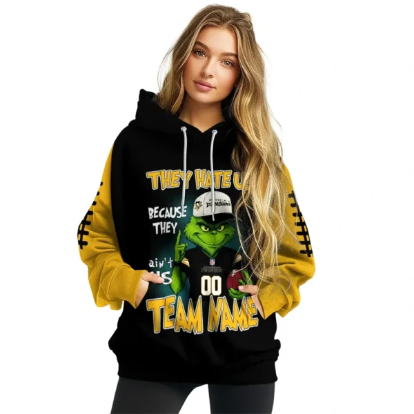 Pittsburgh Penguins Hoodie Customized Grinch Fierce Yellow High Quality