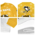 Pittsburgh Penguins Sweater Customized Hello Kitty Yellow Best Selling