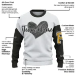 Pittsburgh Pirates Sweater Custom Heart Sketch Black White Best Selling