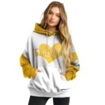 Pittsburgh Steelers Hoodie Personalized Scribble Heart Gold White Best Selling