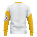 Pittsburgh Steelers Sweater Custom Heart Sketch Gold White Best Selling