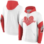 Portland Trail Blazers Hoodie Custom Scribble Heart Red White Best Selling