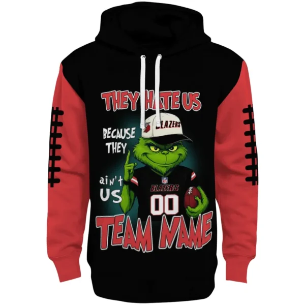 Portland Trail Blazers Hoodie Customized Grinch Fierce Red Best Selling