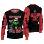 Portland Trail Blazers Sweater Custom Grinch Fierce Red Best Selling