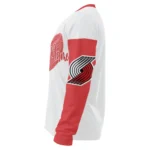 Portland Trail Blazers Sweater Customized Heart Sketch Red White Best Selling
