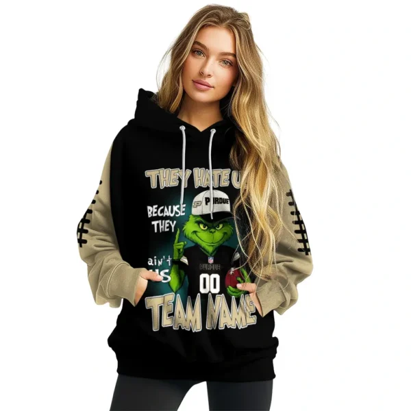 Purdue Boilermakers Hoodie Custom Grinch Fierce Gold High Quality