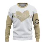 Purdue Boilermakers Sweater Custom Heart Sketch Gold White Best Selling
