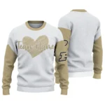 Purdue Boilermakers Sweater Custom Heart Sketch Gold White Best Selling