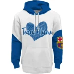 Real Madrid Hoodie Custom Scribble Heart Yellow White Best Selling