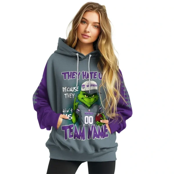 Sacramento Kings Hoodie Personalized Grinch Fierce Purple High Quality