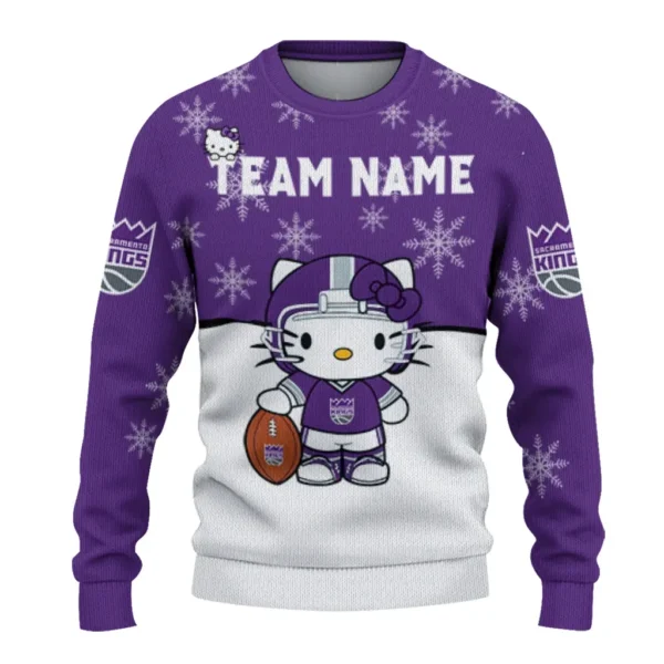 Sacramento Kings Sweater Personalized Hello Kitty Purple Best Selling