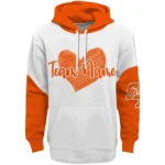 Sam Houston Bearkats Hoodie Custom Scribble Heart Orange White Best Selling