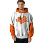 Sam Houston Bearkats Hoodie Custom Scribble Heart Orange White Best Selling