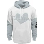 San Antonio Spurs Hoodie Personalized Scribble Heart Silver White Best Selling