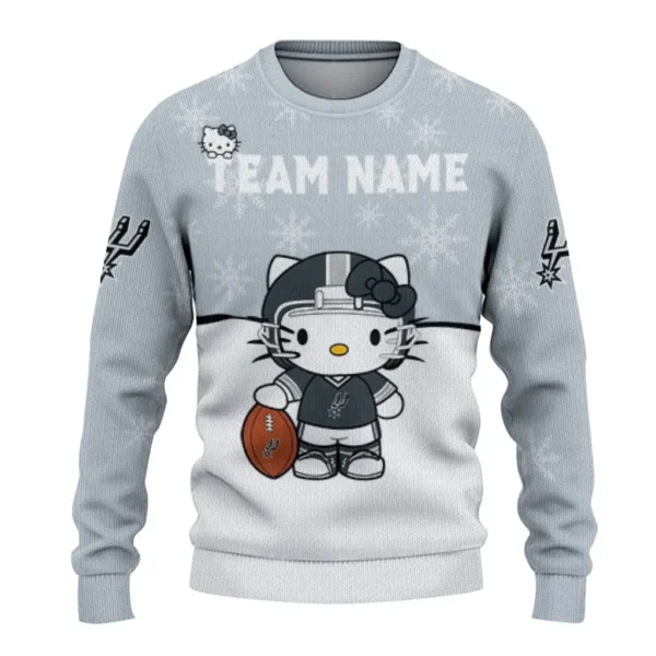 San Antonio Spurs Sweater Custom Hello Kitty Silver Best Selling