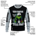 San Antonio Spurs Sweater Personalized Grinch Fierce Silver Best Selling