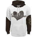 San Diego Padres Hoodie Custom Scribble Heart Brown White Best Selling