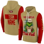 San Francisco 49ers Hoodie Customized Grinch Fierce Red Best Selling