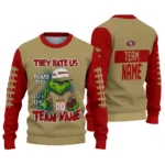 San Francisco 49ers Sweater Custom Grinch Fierce Red Best Selling