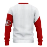 San Francisco 49ers Sweater Customized Heart Sketch Red White Best Selling