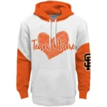 San Francisco Giants Hoodie Customized Scribble Heart Orange White Best Selling